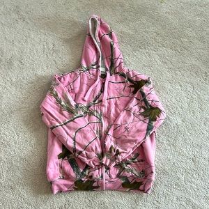 Schmidt Workwear Pink Camo Jacket, Fuzz inside for warmth, Large